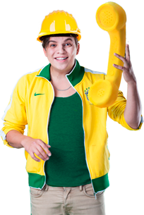 Инженер с телефонной трубкой